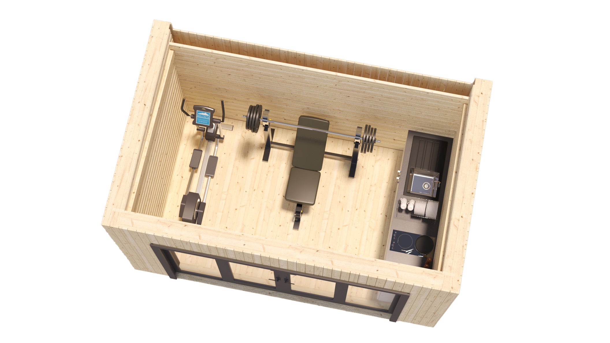 Extension bois FAROA 10m² – Bureau de jardin habitable