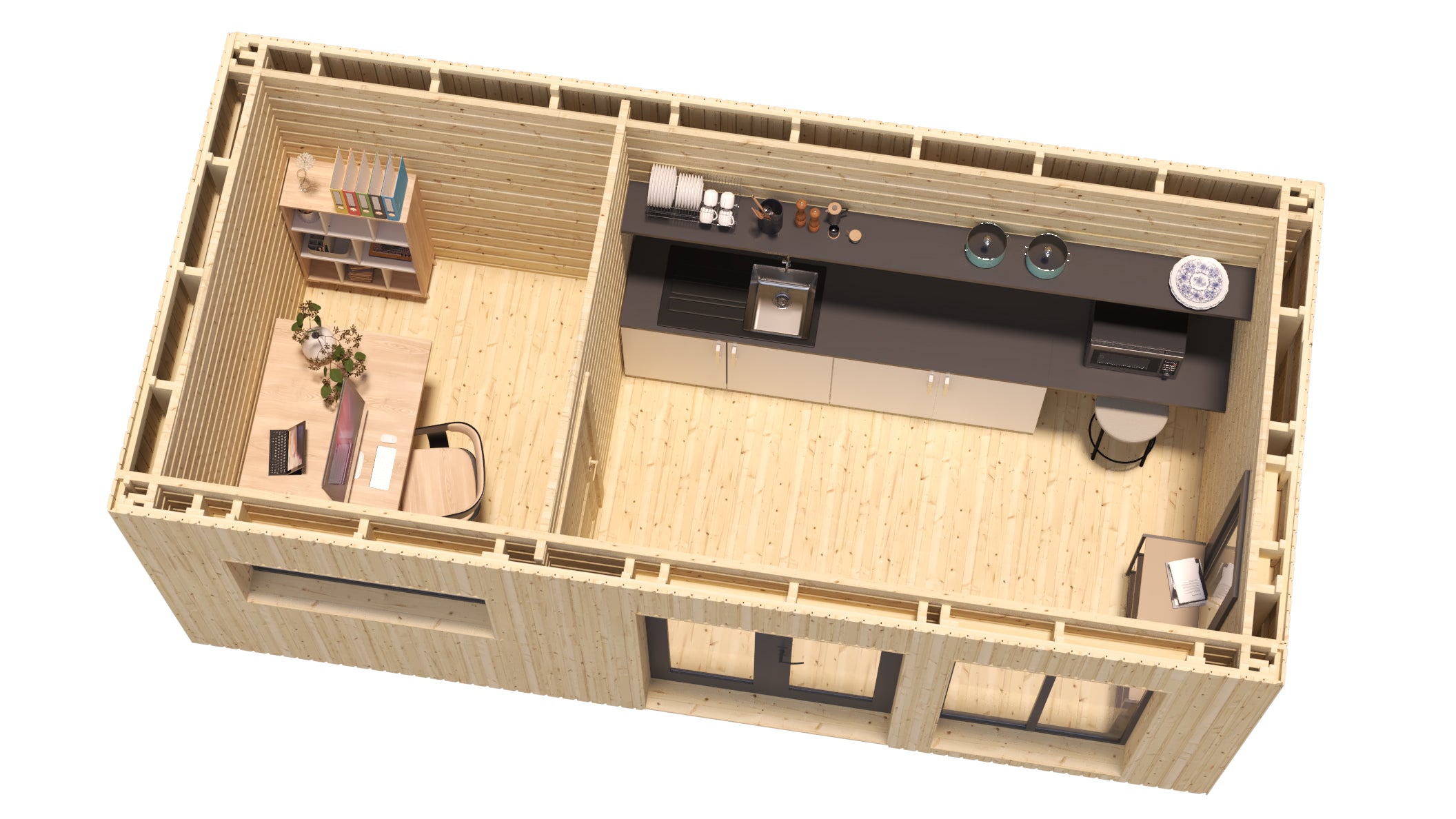 Studio de jardin bois BOTANICA 16m² – Une chambre indépendante
