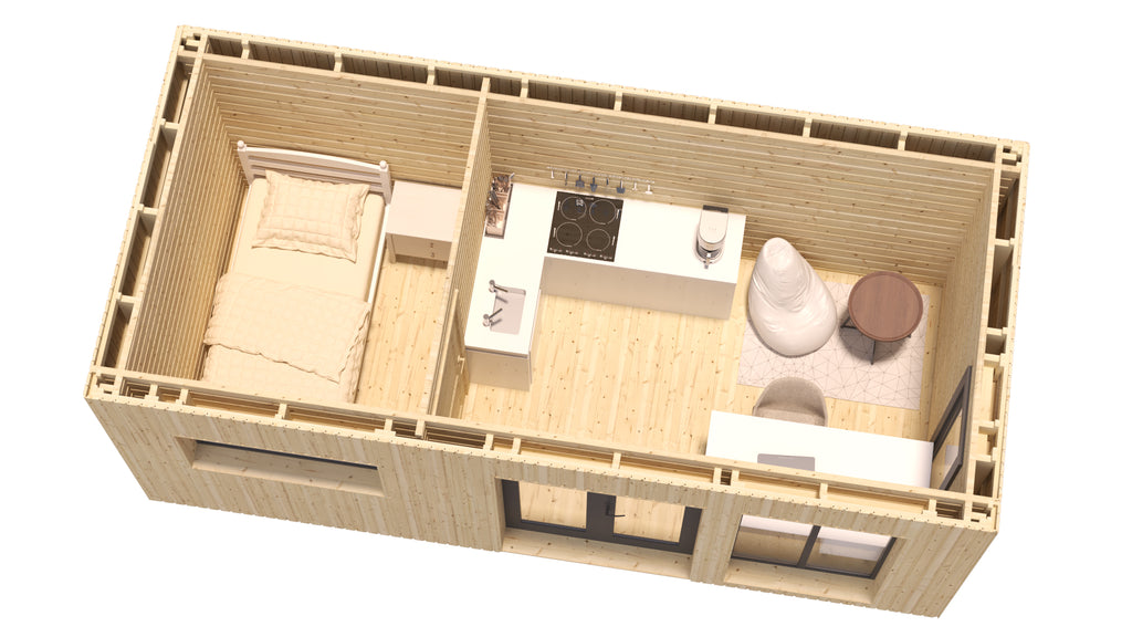 Studio de jardin bois BOTANICA 16m² – Une chambre indépendante
