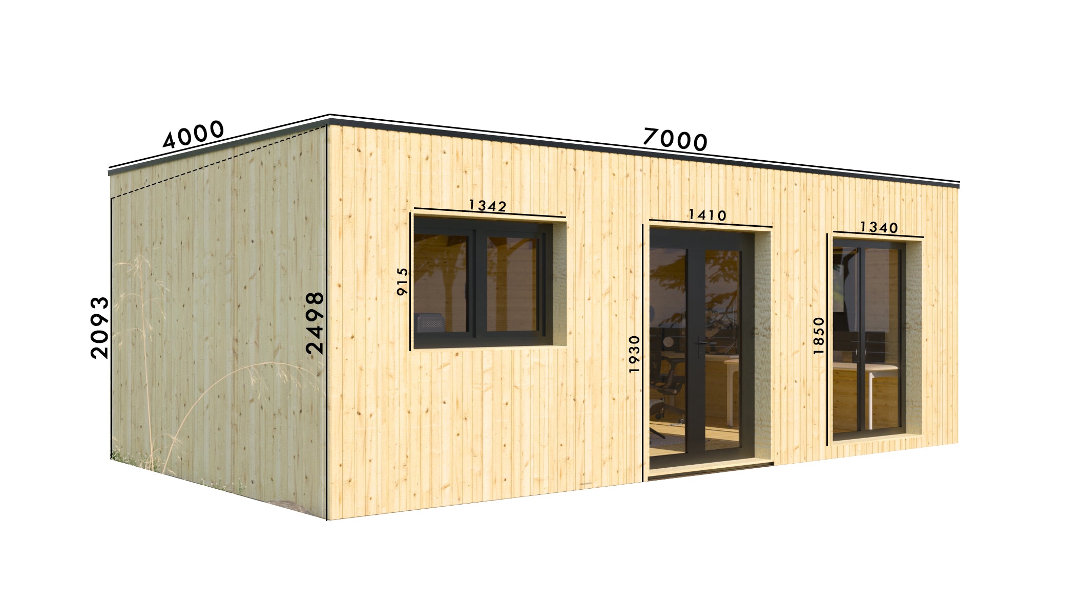 Studio de jardin bois FICO 28m² – Studio de jardin habitable