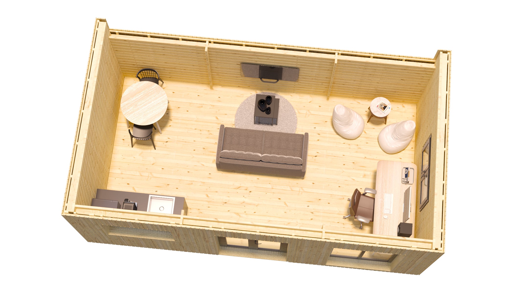 Studio de jardin bois FICO 28m² – Studio de jardin habitable