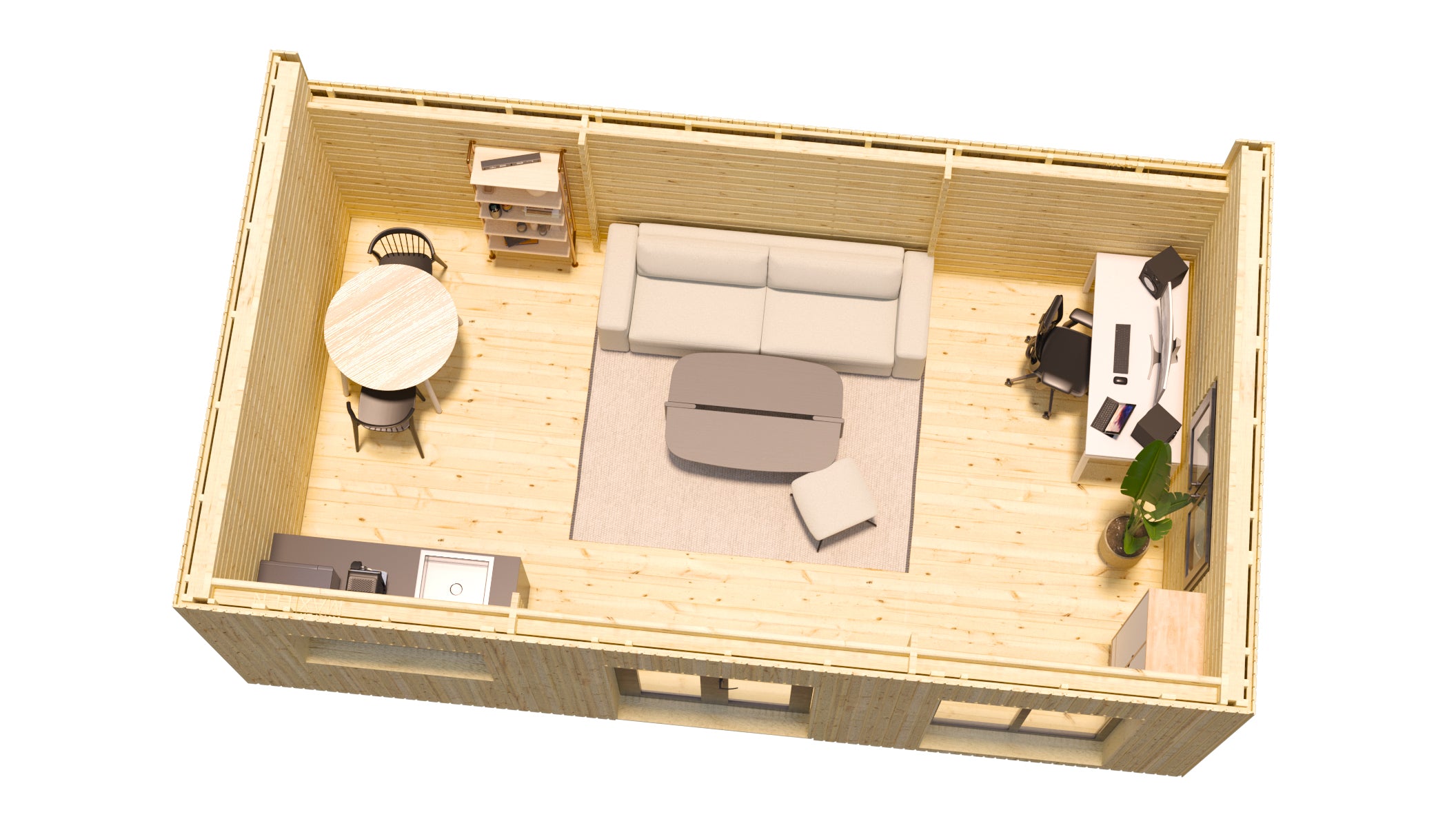 Studio de jardin bois FICO 28m² – Studio de jardin habitable
