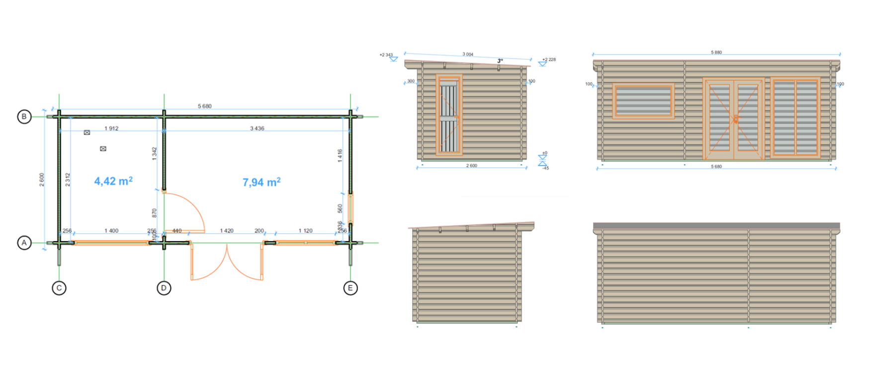Studio de jardin bois BOTANICA 16m² – Une chambre indépendante
