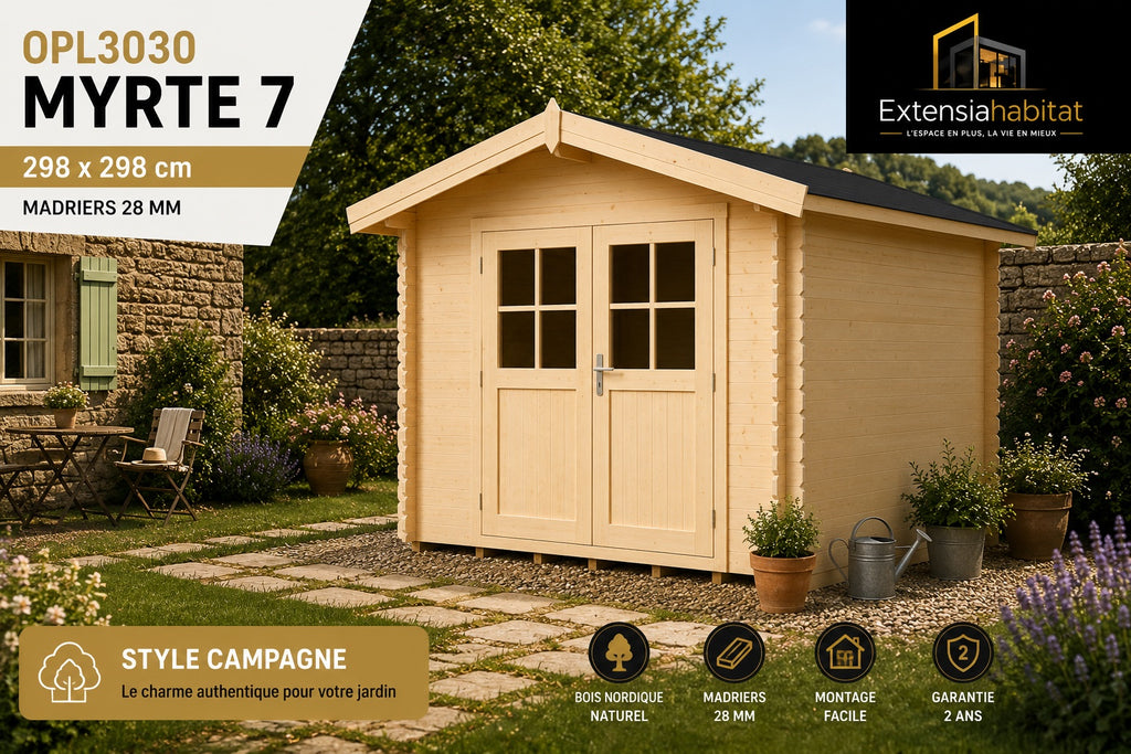 Abris en bois MYRTE 7