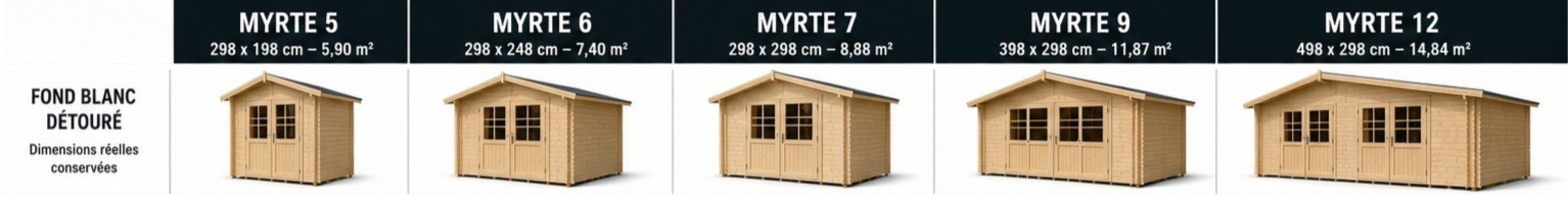 Abris en bois MYRTE 7
