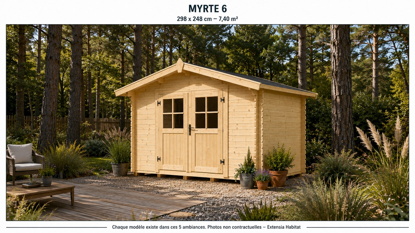 Abris en bois MYRTE 6